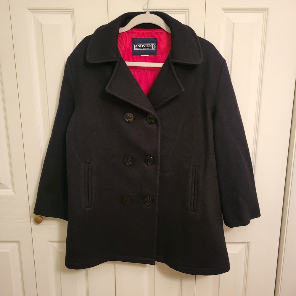 Lands' End Women's Navy Peacoat